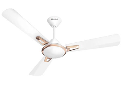 Havells 1200mm Festiva Prime BLDC Motor Ceiling Fan | 5 Star CF with RF Remote, 100% Copper, Upto 57% Energy Saving | ECO Active Technology, 2 Year Warranty | (Pack of 1, Pearl White LT Copper)